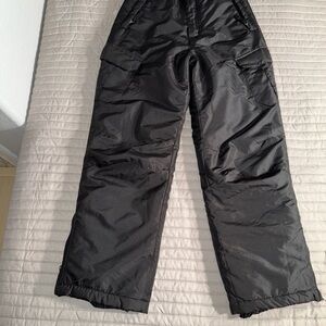 Kids Black Puffer Pants